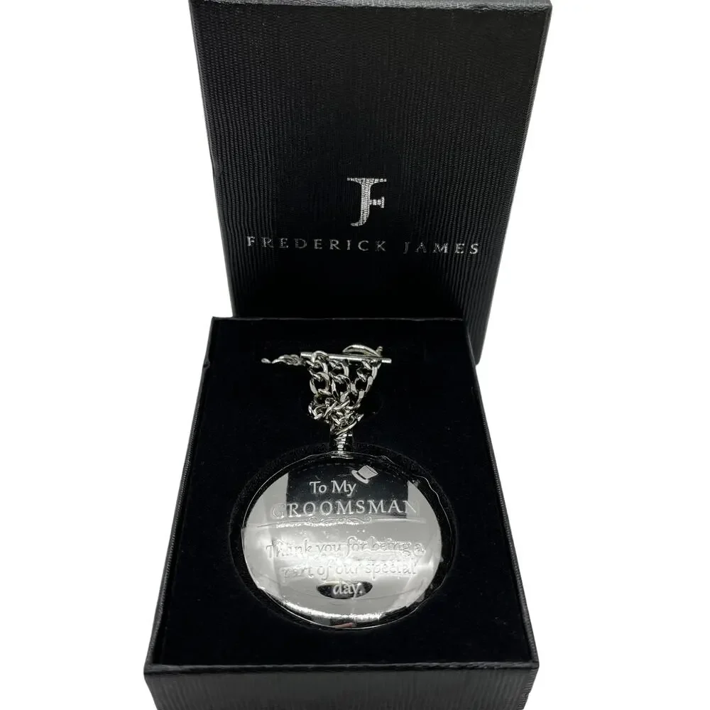 Frederick James Pocket Watch Groomsman Gift Wedding Engraved to Groomsman New